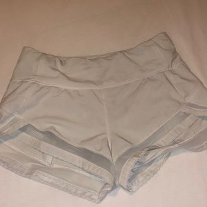 White lulu lemon shorts 4